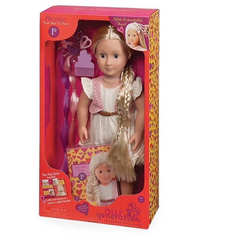 Our generation phoebe hairgrow hot sale doll