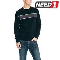 Men's Striped Crew Neck Knit Sweater