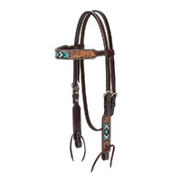 Turqoise Beaded Collection Browband Headstall