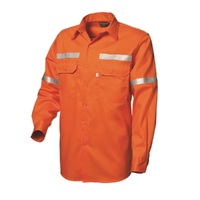 Women's LS Hi-Vis Pyrovatex Button-Up Shirt With Reflective Tape