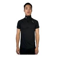 Men's Half Zip Tech Short Sleeves Polo Shirt