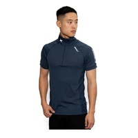 Men's Half Zip Tech Short Sleeves Polo Shirt