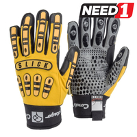Slick Oil & Water Resistance Gloves with Knuckle Protection