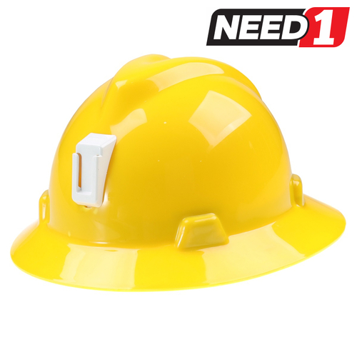 V-Gard Full Brim Hard Safety Hat - Yellow