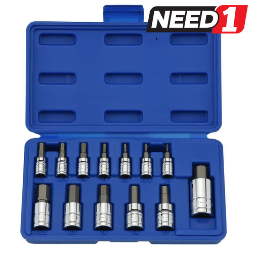 13pc Hex Bit Metric Socket Set