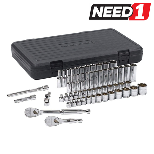 57pc Mechanics 3/8" Drive Socket Set SAE/Metric with Blow Mould Carry Case