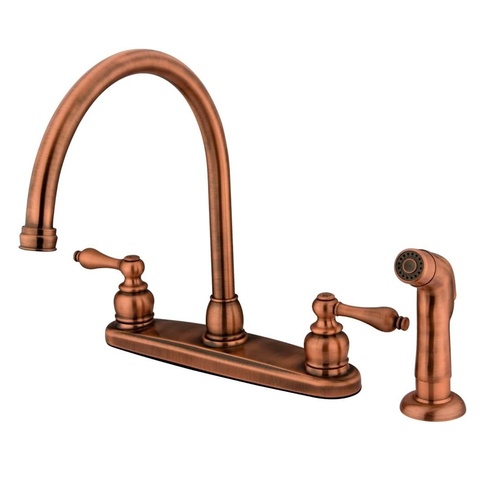 8 Inch Center Kitchen Faucet With Brass Sprayer