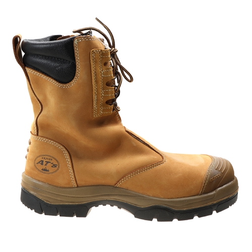 Hi-Leg Zip Sided Work Safety Boots with Toe Guard