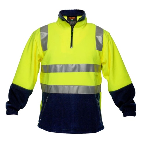 Men's Hi Vis 2 Tone 1/4 Zip Fleece Jumper with Tape