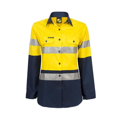 Women's Hi-Vis Long Sleeve Shirt 3M Reflective Tape