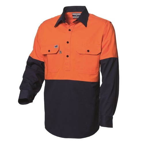 Hi-Vis Half-Button Drill Shirt