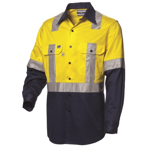 Men's Hi-Vis Long Sleeve Open Front Shirt