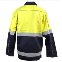 WORKWEAR Cotton Front Mid Weight Jacket - Yellow/Navy image